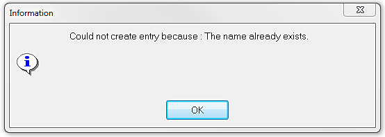 Name already exist