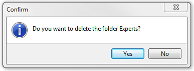 Confirm Delete folder