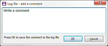 Log file – Add a comment