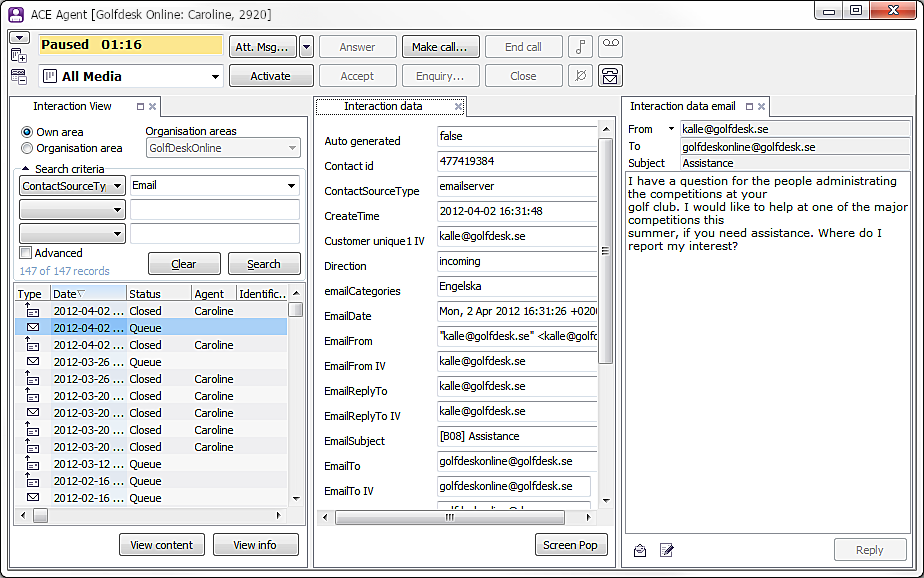 Four different support functions