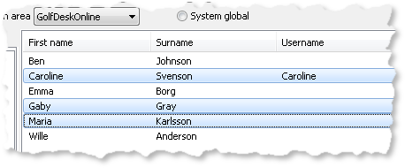 Selecting non-adjacent entries